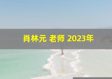 肖林元 老师 2023年